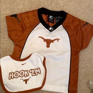 12months Texas Longhorns jersey and bib